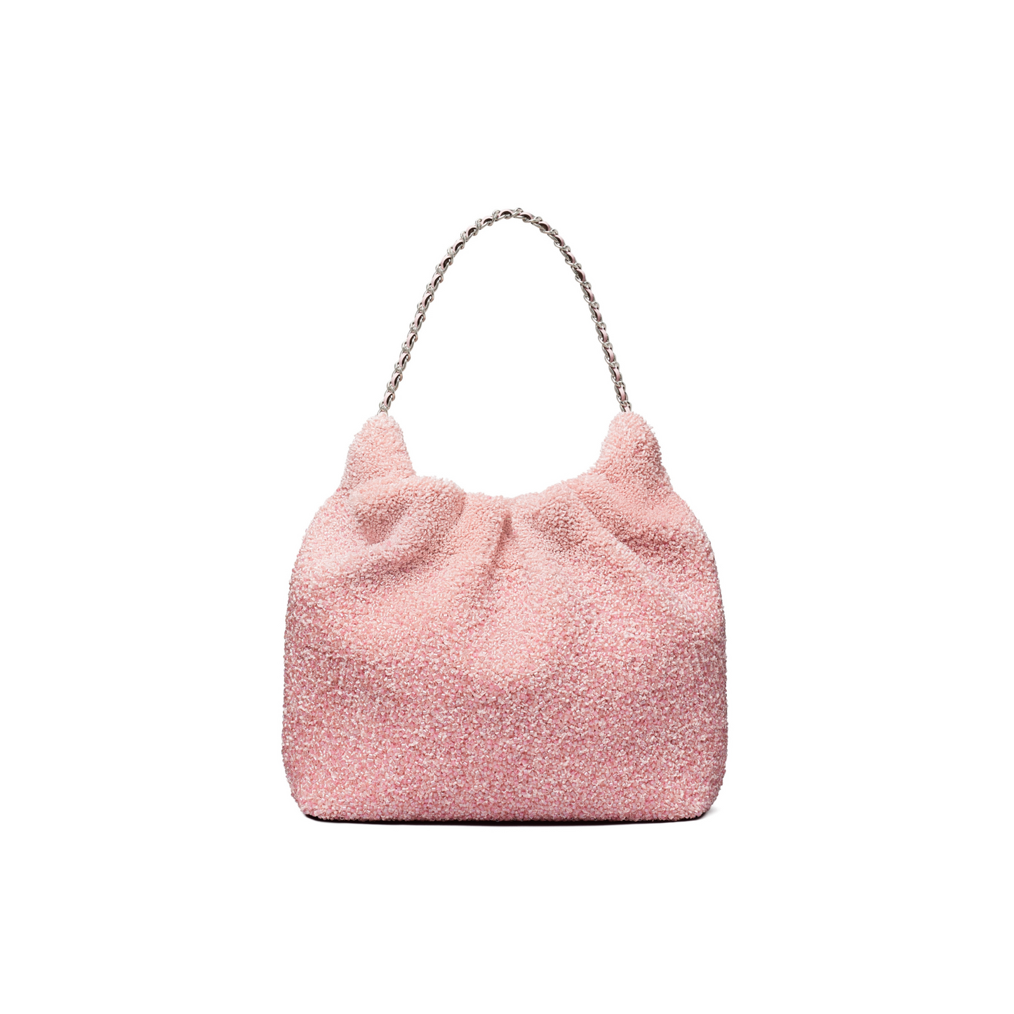 Mini Fleming Embellished Hobo Bag in Sugared Pink Raspberry