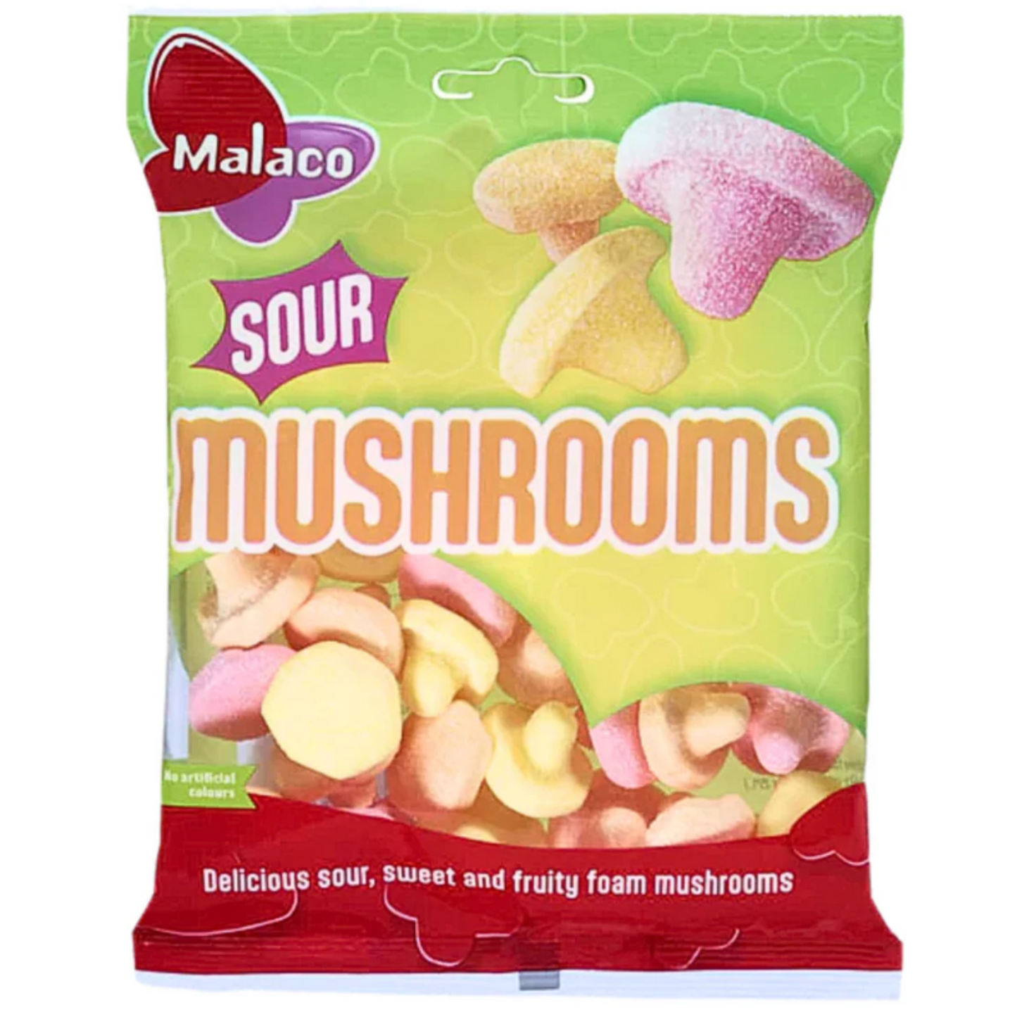 NEW! Malaco Sour Mushrooms Candy Bag