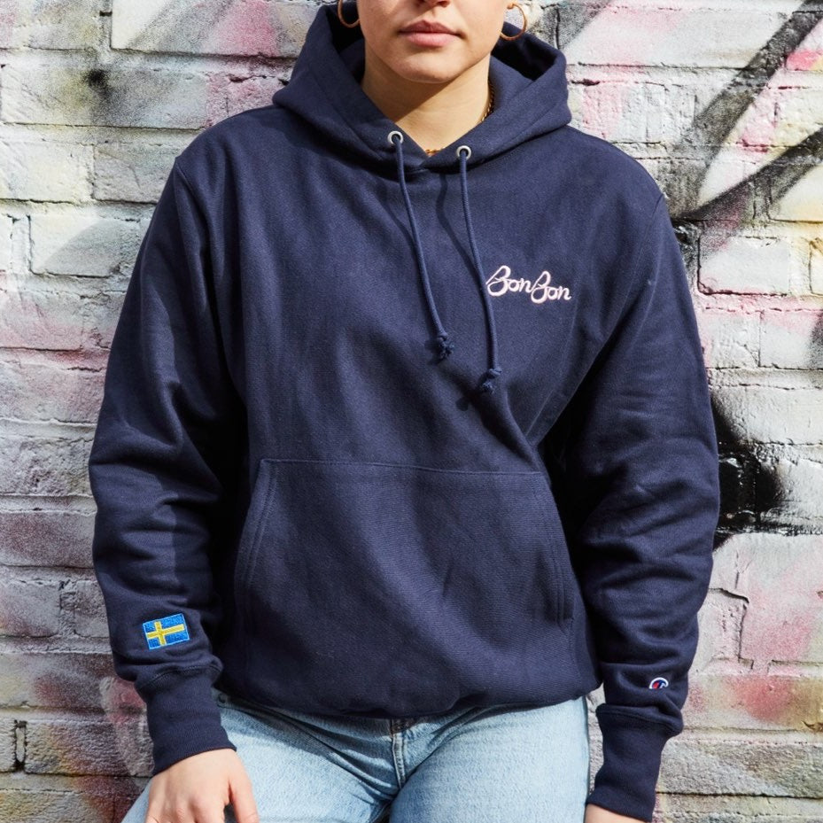 BonBon Heavy Reverse Weave Hoodie - Navy