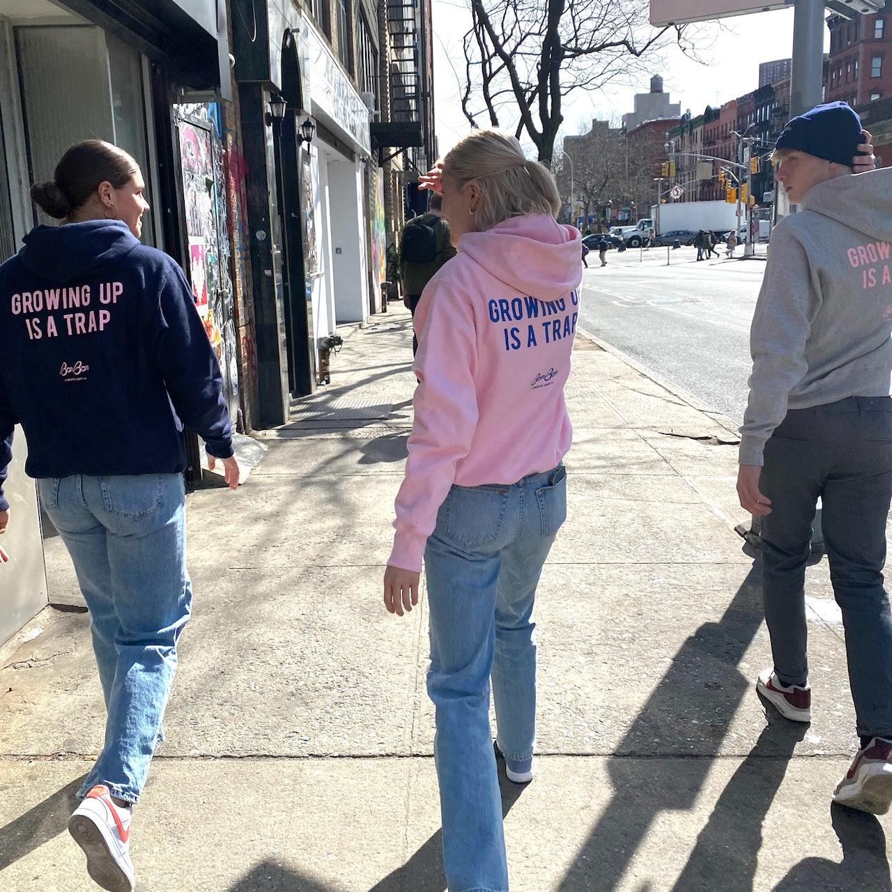 BonBon Growing Up Is A Trap Hoodie - Signature Pink