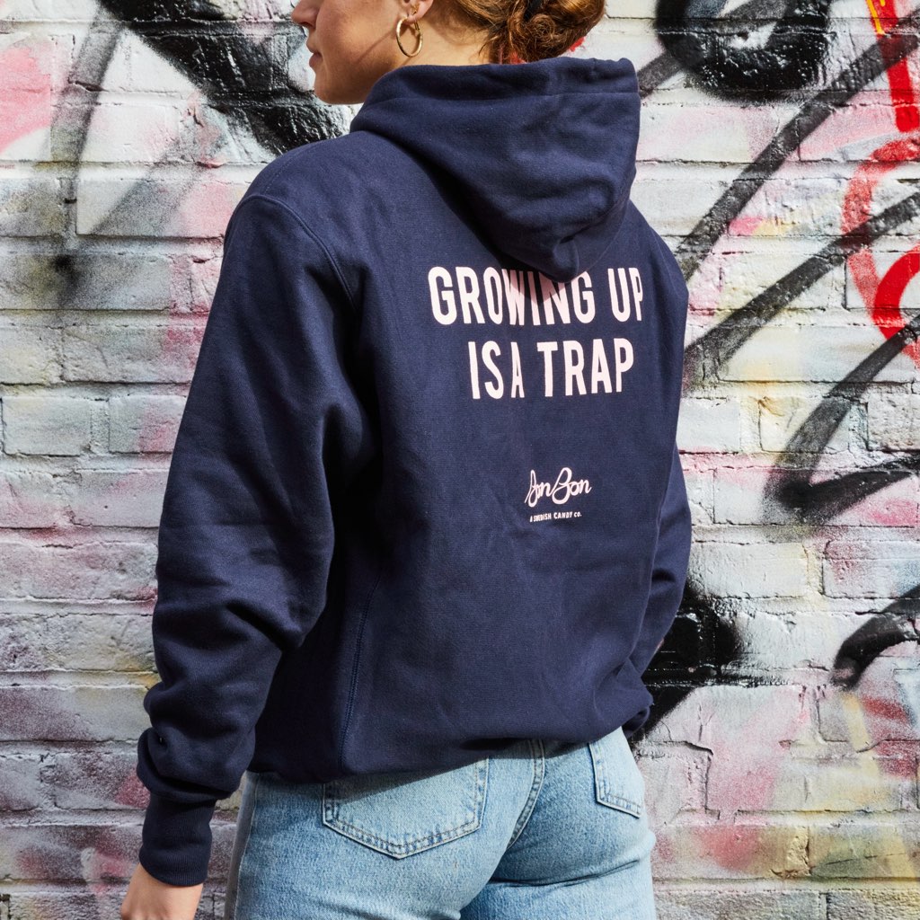 BonBon Growing Up Is A Trap Hoodie - Navy