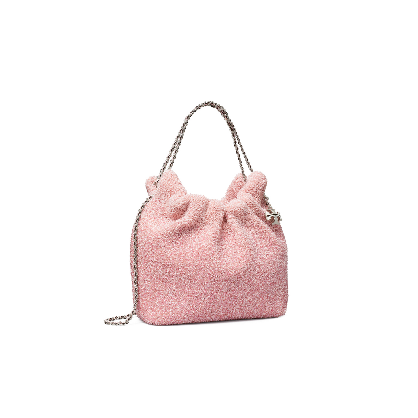Mini Fleming Embellished Hobo Bag in Sugared Pink Raspberry