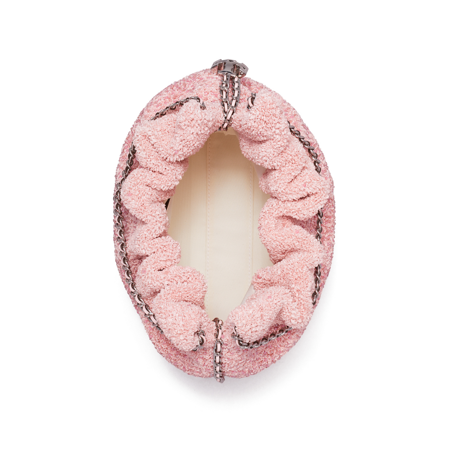 Mini Fleming Embellished Hobo Bag in Sugared Pink Raspberry