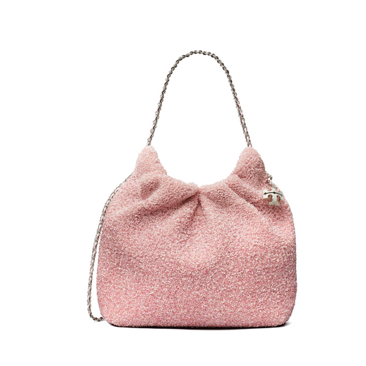 Mini Fleming Embellished Hobo Bag in Sugared Pink Raspberry