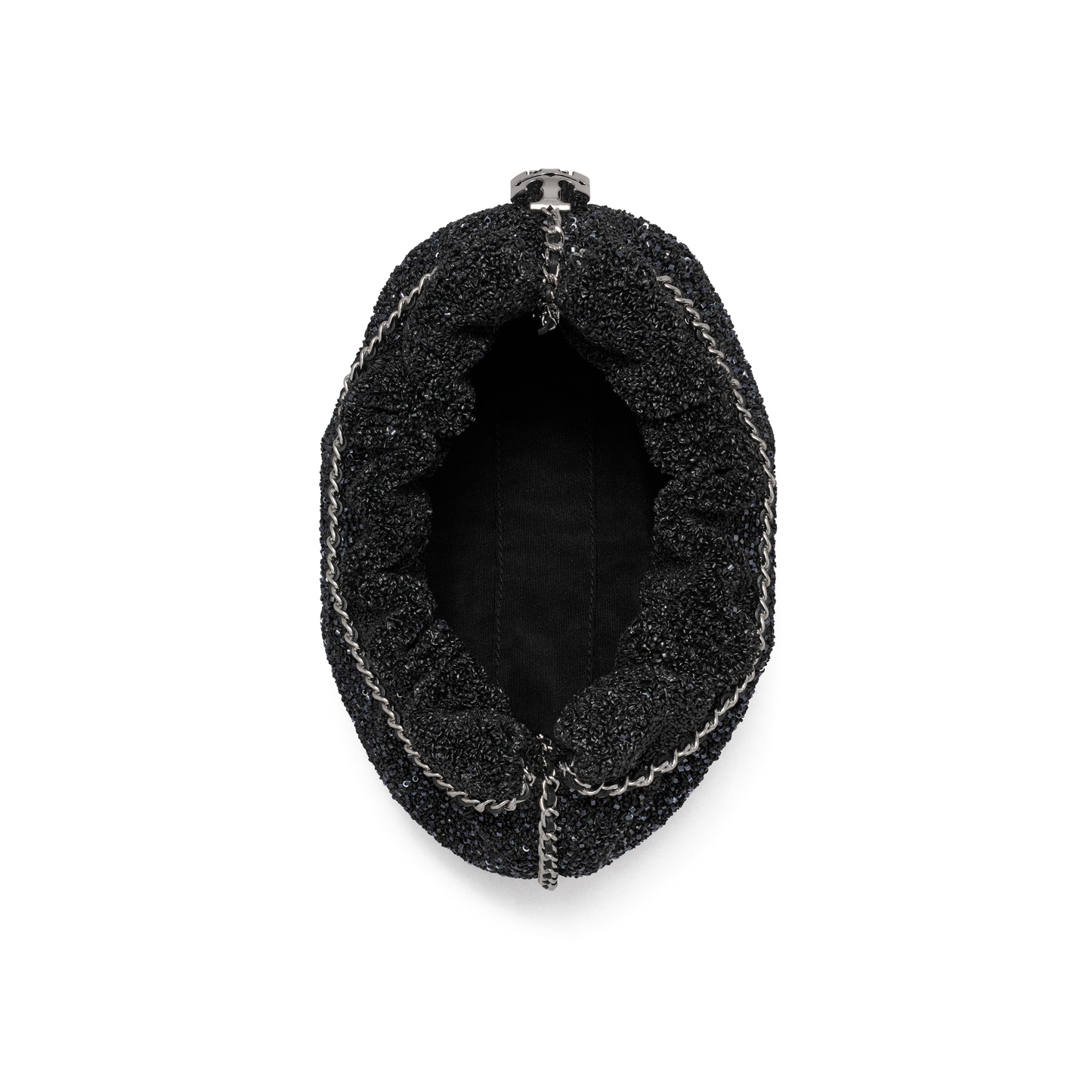 Mini Fleming Embellished Hobo Bag in Black Licorice