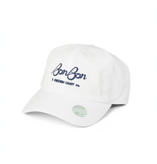 BonBon Dad Hat - White and Navy