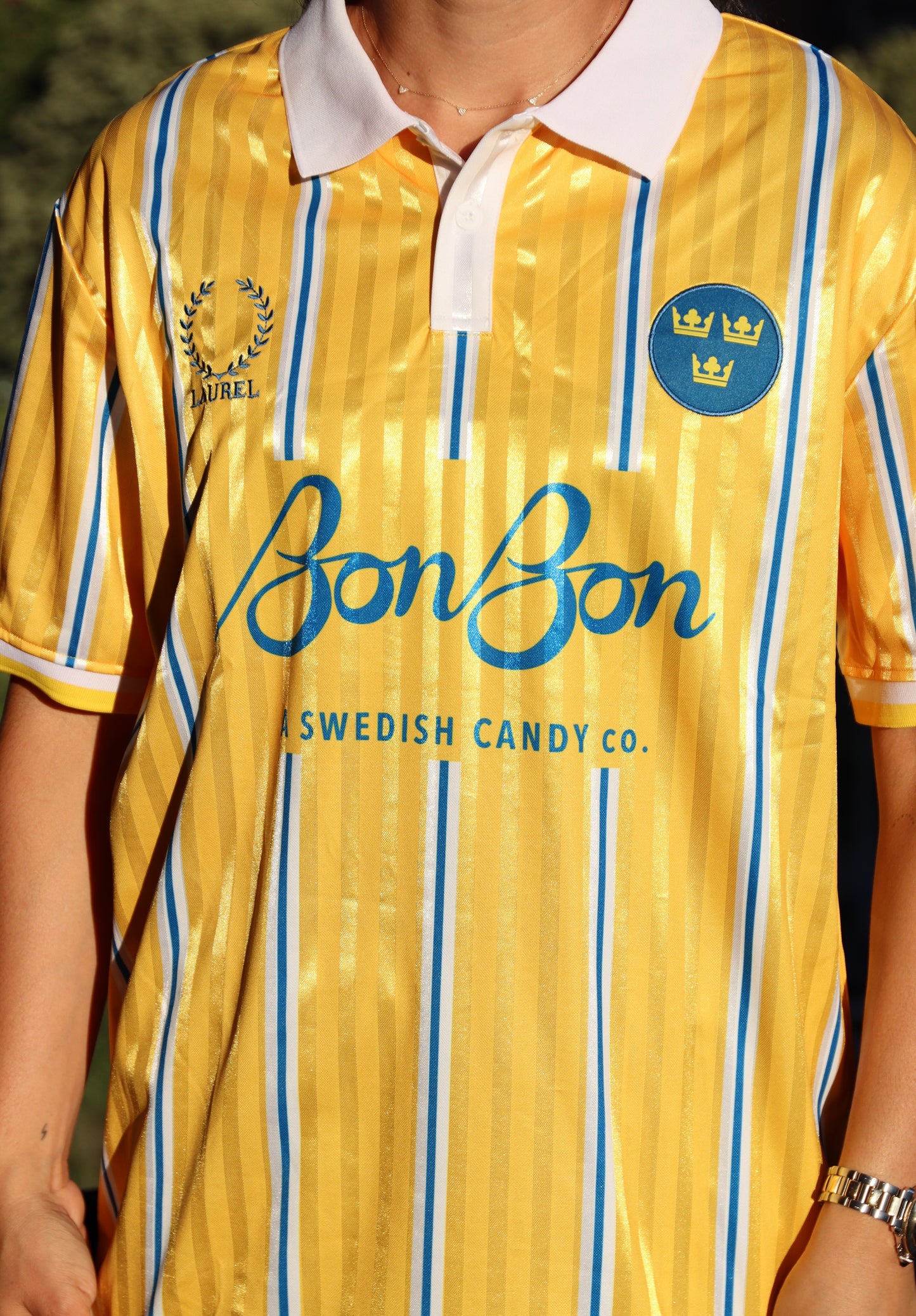 BonBon's Swedish Striped Soccer Jersey