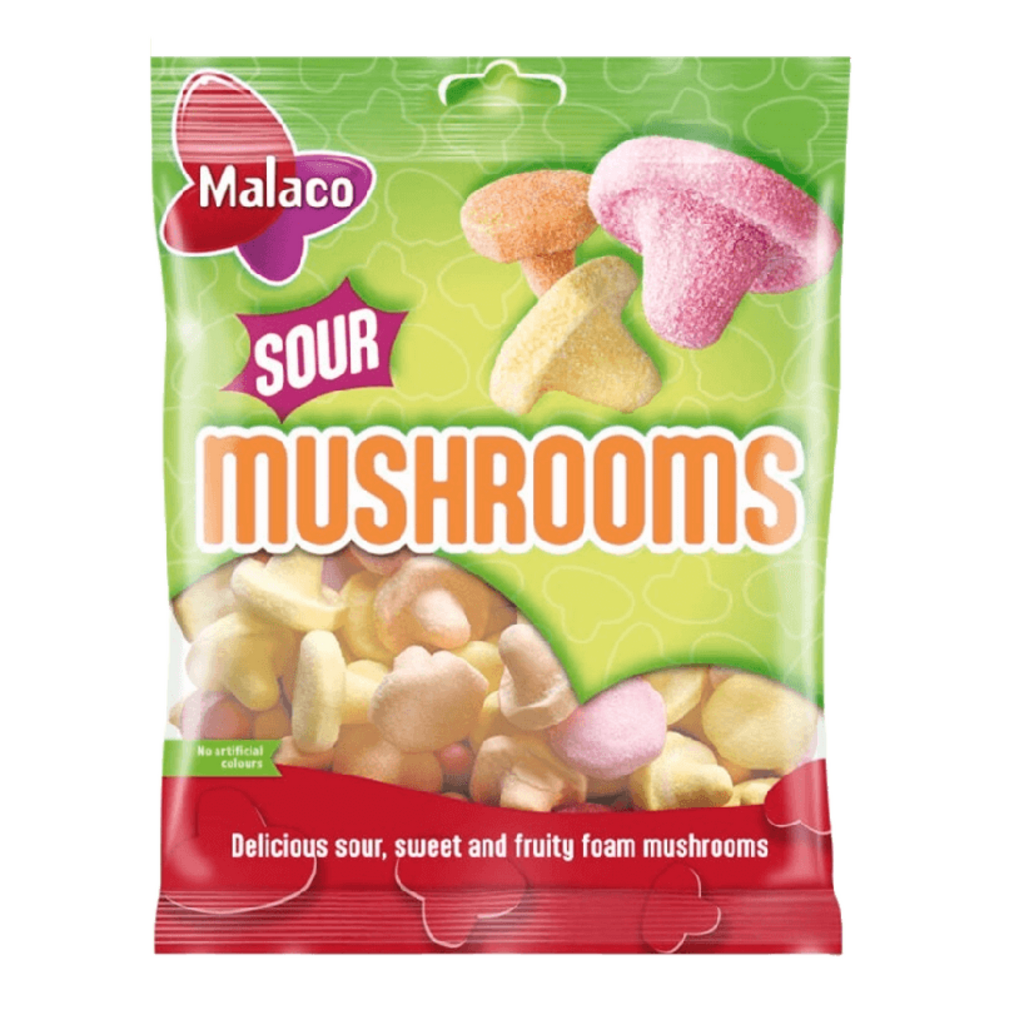 NEW! Malaco Sour Mushrooms Candy Bag