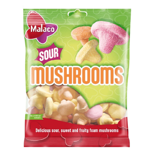 NEW! Malaco Sour Mushrooms Candy Bag