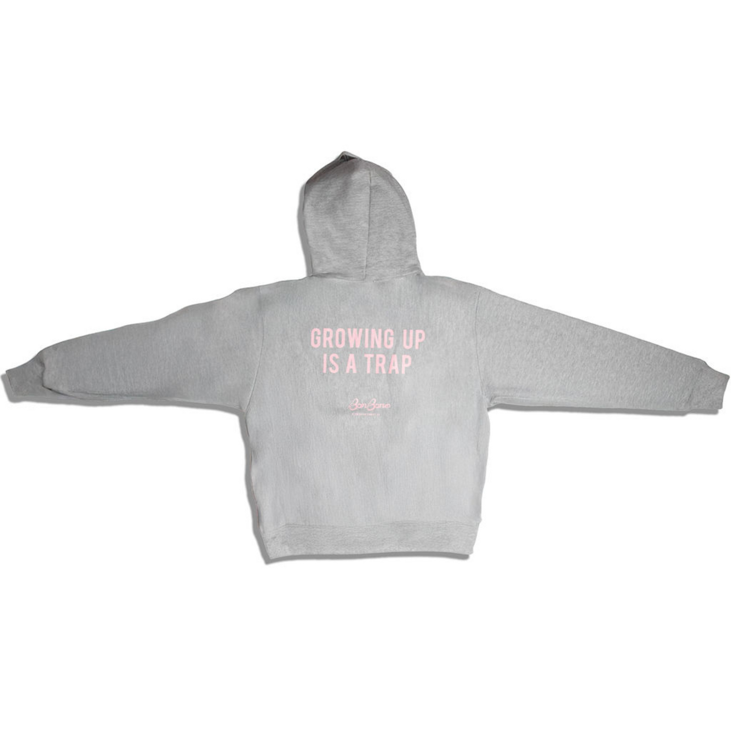 BonBon Growing Up Is A Trap Hoodie - Oxford Gray