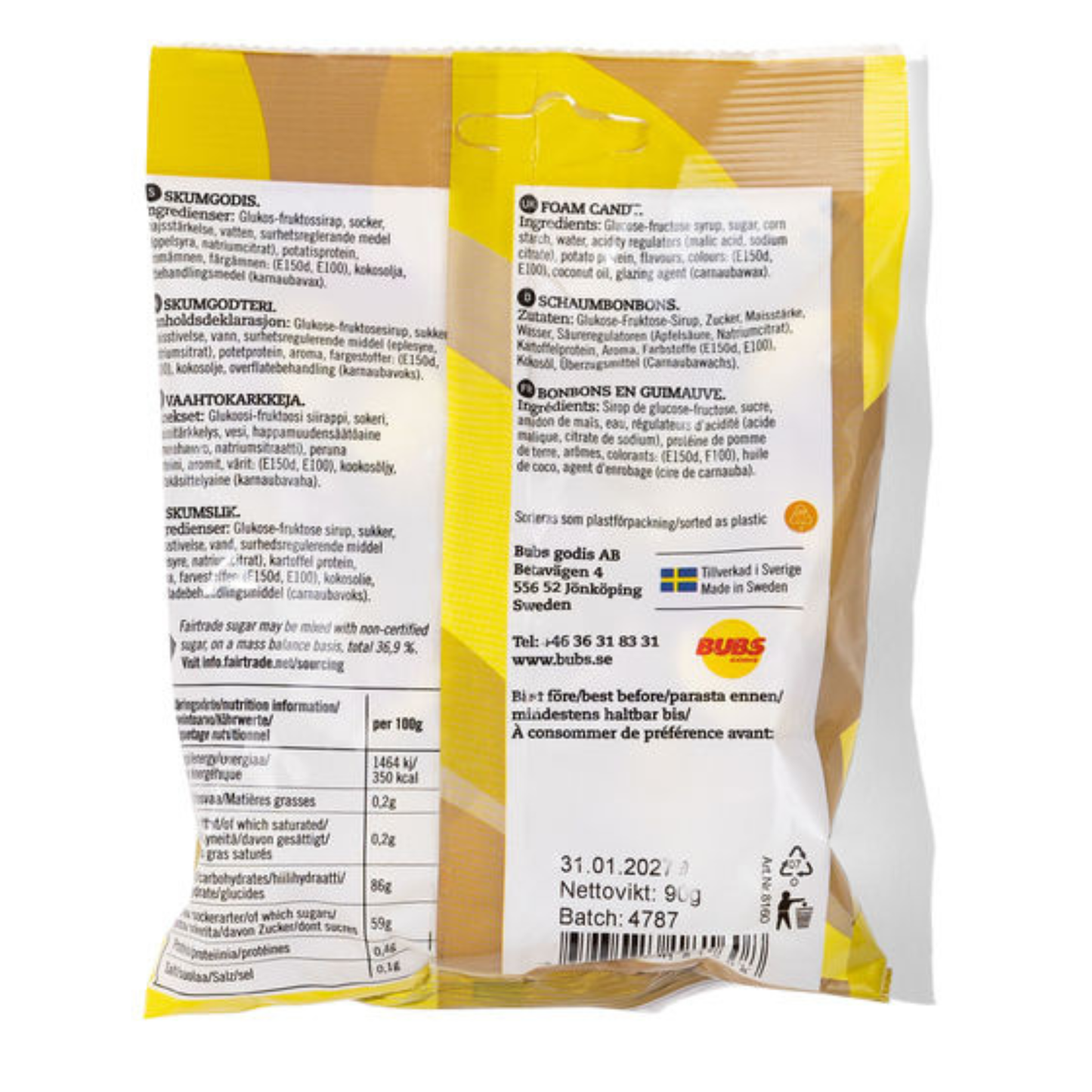 Banana BUBS Candy Bag -  (Small 90g)